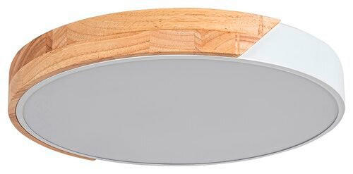 STROPNÉ LED SVIETIDLO, 41.5/5/41.5 cm - biela/farba duba, Basics, kov/drevo (41.5/5/41.5cm)
