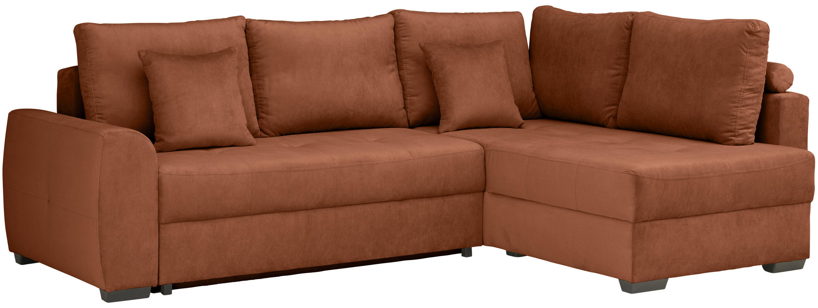 Thumbnail - Stylife Ecksofa, Rost, Textil, 3-Sitzer, Füllung: Schaumstoffflocken, seitenverkehrt montierbar, L-Form, links montierba...