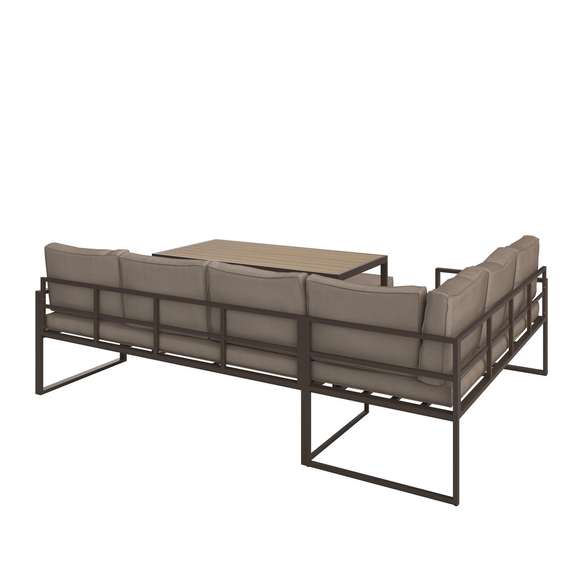 LOUNGE ÉTKEZŐGARNITÚRA  176/240,5 cm   - barna, Modern, műanyag/fém (176/240,5cm) - Ambia Garden