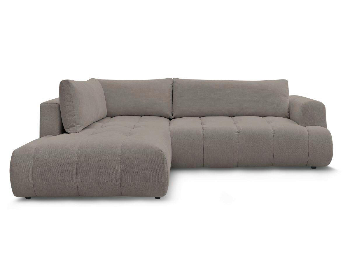 ECKSCHLAFSOFA FUJI Leinenoptik Beige  inkl.  - Beige/Schwarz, MODERN, Kunststoff/Textil (204/282cm)