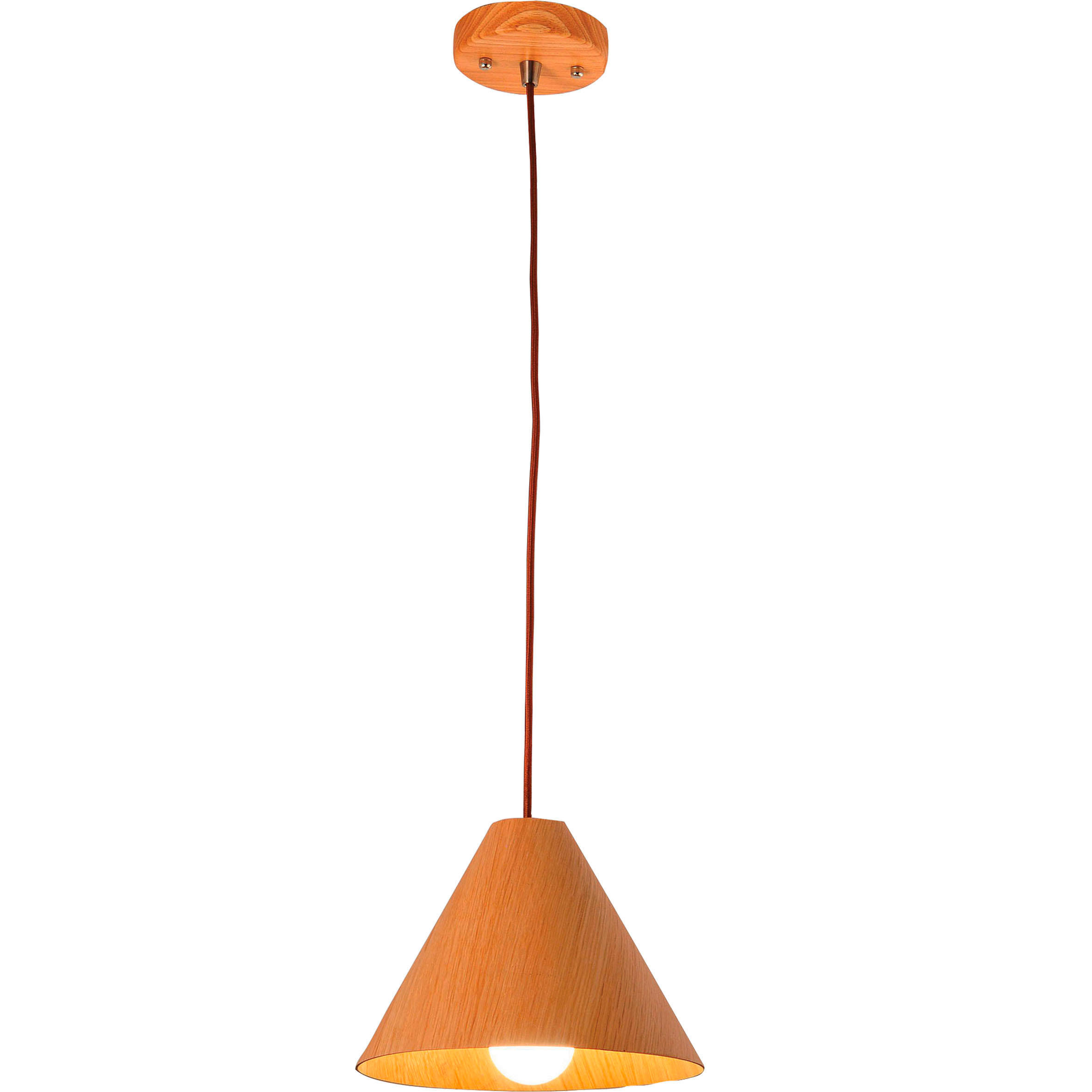 PENDELLEUCHTE 25/200 cm  - Design, Holz/Textil (25/200cm) - Fabas Luce