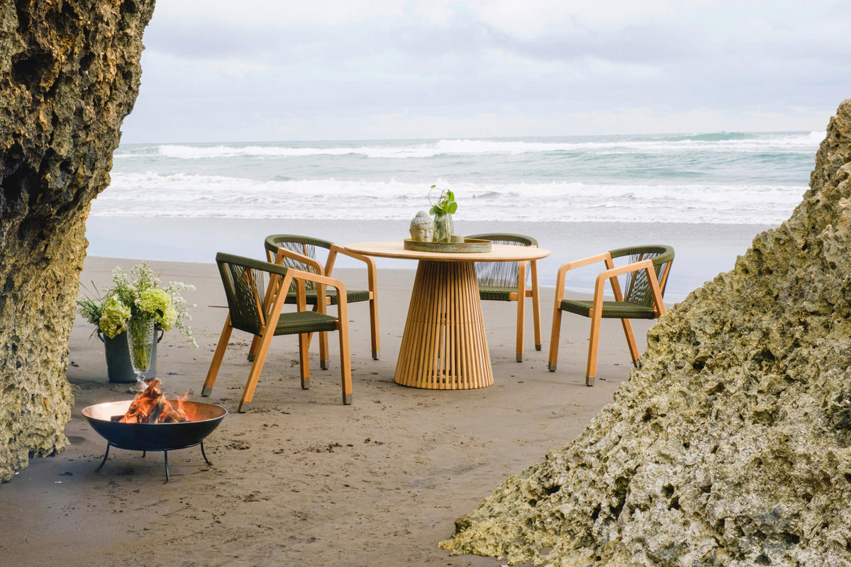 GARTENTISCH 120/120/76 cm Holz rund  - Naturfarben, Design, Holz (120/120/76cm) - Amatio