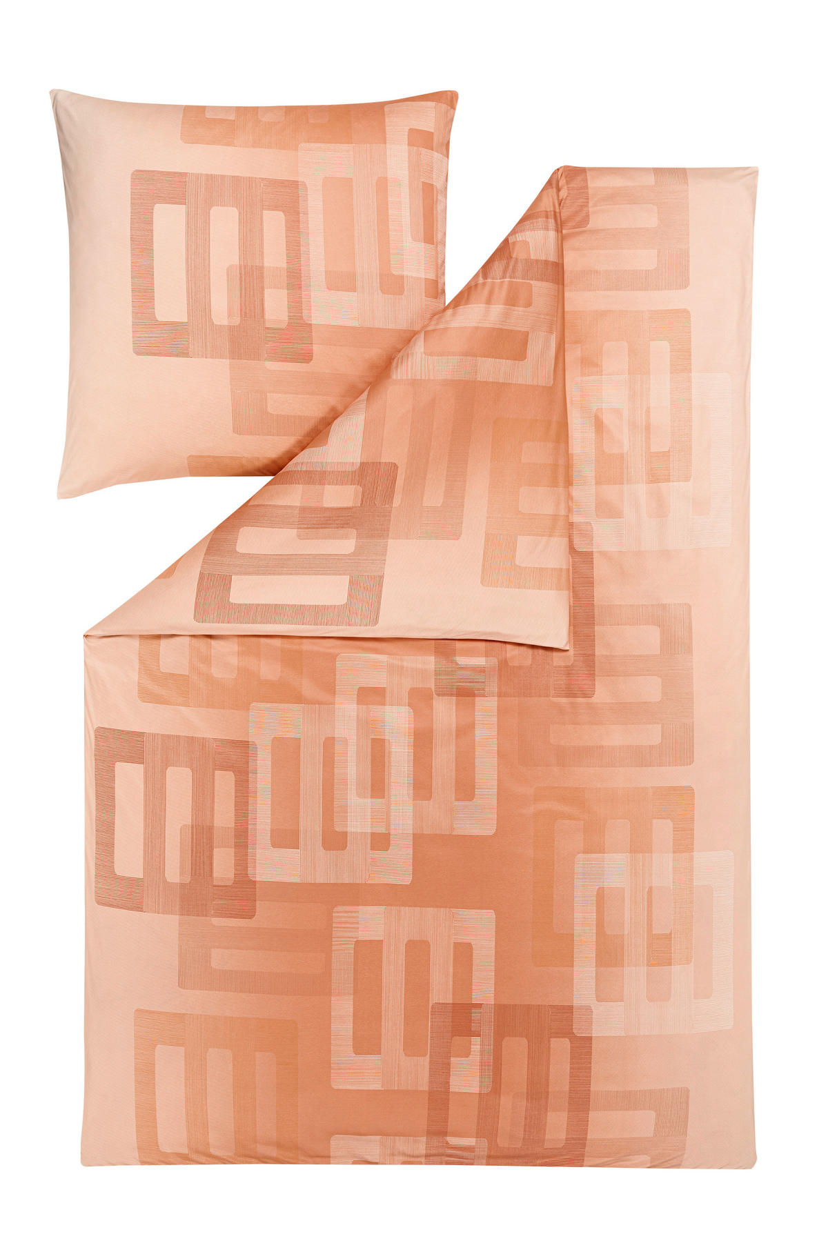 BETTWÄSCHE Atelier Makosatin 135/200 cm  - Orange, Design, Textil (135/200cm) - Estella