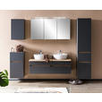 HOCHSCHRANK 40/180/35 cm  - Silberfarben/Graphitfarben, Natur, Holzwerkstoff (40/180/35cm) - Xora