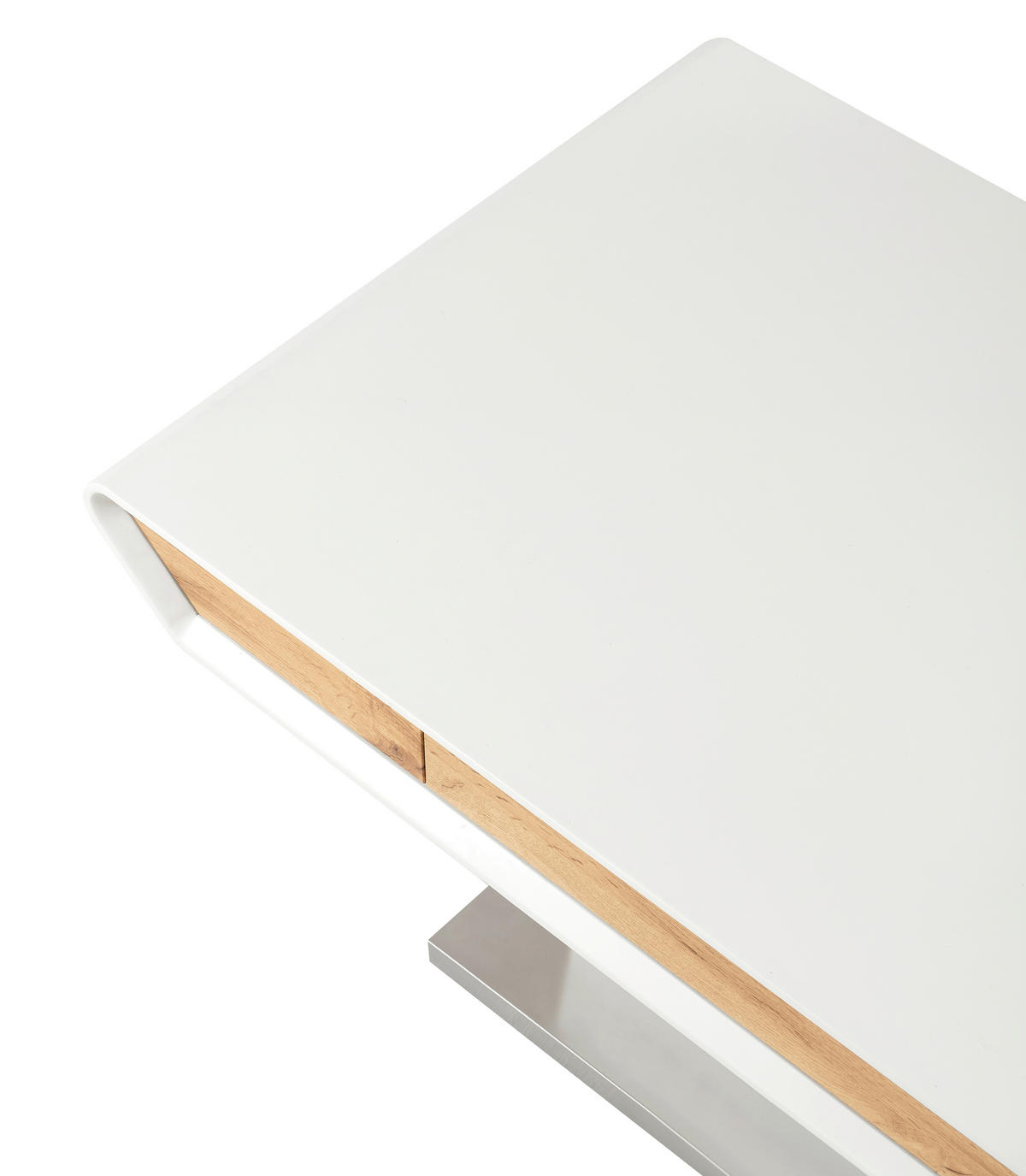 COUCHTISCH 130/70/49,5-77,5 cm rechteckig Weiß, Eichefarben  - Eichefarben/Weiß, Design, Holzwerkstoff/Metall (130/70/49,5-77,5cm) - Livetastic