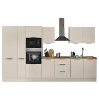 KÜCHENBLOCK MULTAN  in Kaschmir  - Kaschmir/Schwarz, Basics, Holzwerkstoff/Metall (360/211/60cm) - Xora