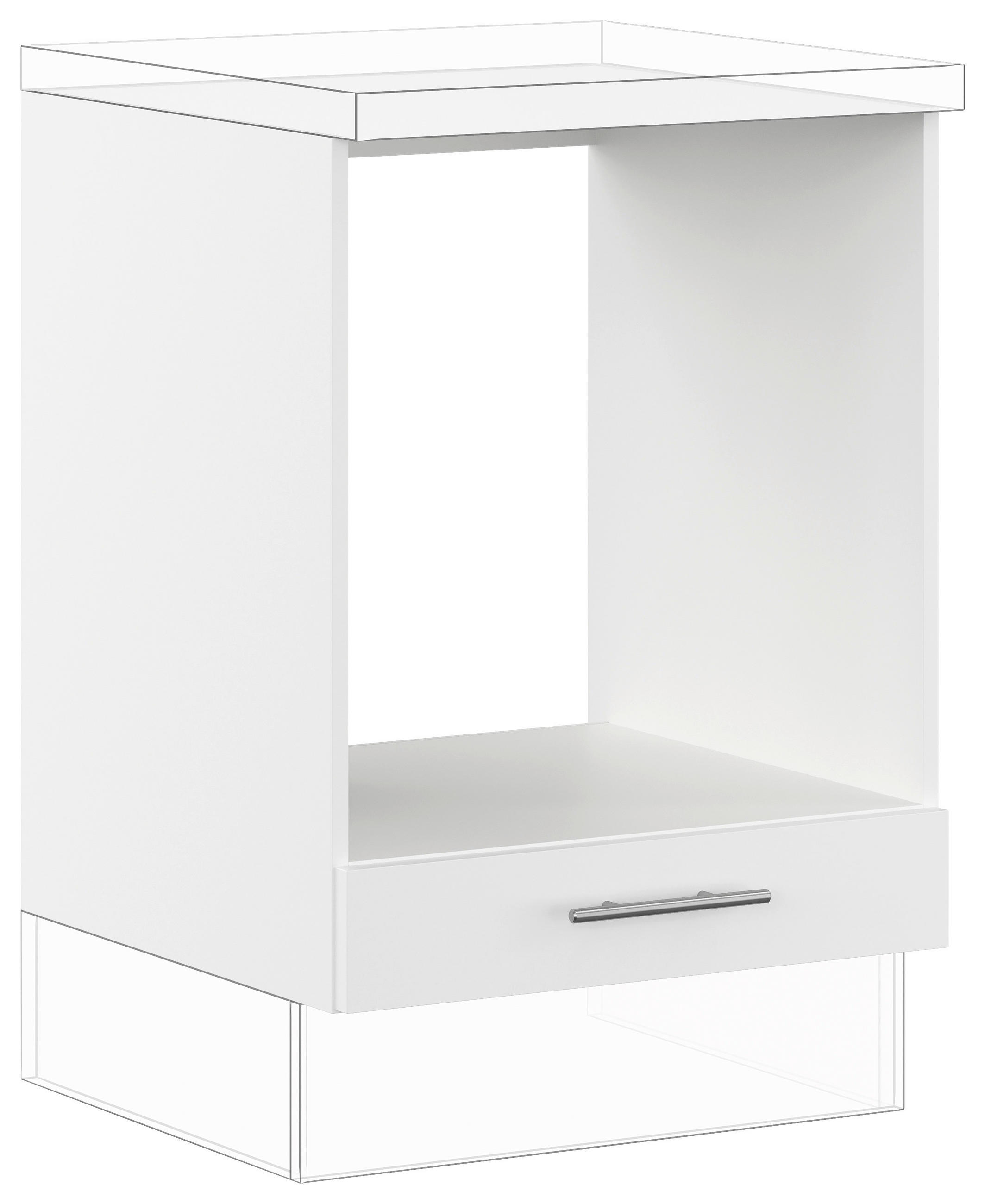 HERDUMBAUSCHRANK 60/87,8/57,6 cm  in Weiß  - Edelstahlfarben/Weiß, Basics, Holzwerkstoff/Metall (60/87,8/57,6cm) - Impuls