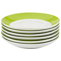 UNTERTASSENSET VARIO    - Weiß/Grün, Basics, Keramik (14,5cm) - Van Well