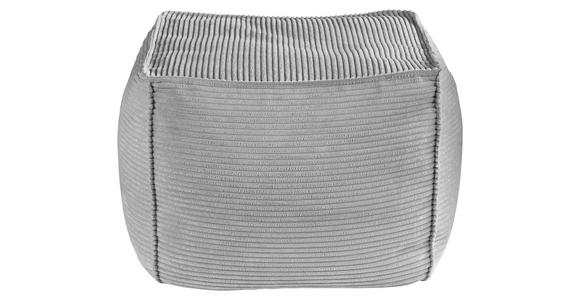 POUF Cord 66/40/66 cm  - Grau, KONVENTIONELL, Textil (66/40/66cm) - Hom`in