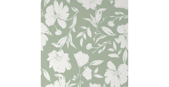 WENDEBETTWÄSCHE Mavie Satin 140/200 cm  - Weiß/Grün, KONVENTIONELL, Textil (140/200cm) - Novel