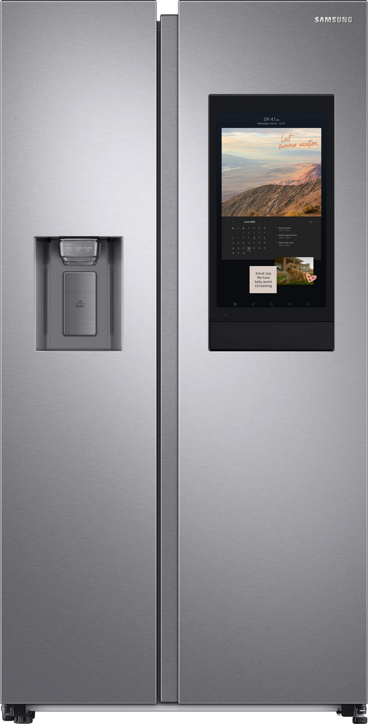 SIDE-BY-SIDE 91,2/178,0/71,6 cm RS6HA8891SL/EG  - Schwarz, Basics, Glas/Kunststoff (91,2/178,0/71,6cm) - Samsung