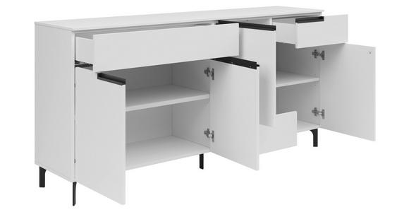 SIDEBOARD Weiß Einlegeböden  - Schwarz/Weiß, Design, Holzwerkstoff/Metall (171/85/42cm) - Xora