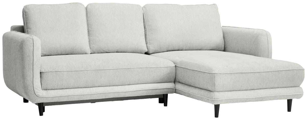 ECKSOFA in Struktur Naturfarben  - Schwarz/Naturfarben, Konventionell, Holz/Textil (247/170cm) - Carryhome