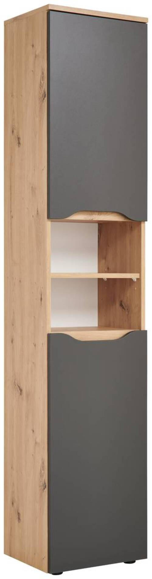 HOCHSCHRANK 40/190/32 cm  - Anthrazit/Schwarz, MODERN, Holzwerkstoff/Kunststoff (40/190/32cm) - MID.YOU