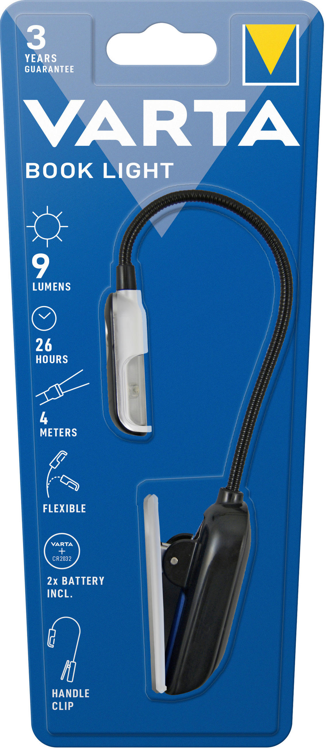 OLVASÓLÁMPA - fekete, Basics, műanyag (10/23/3,3cm) - Varta