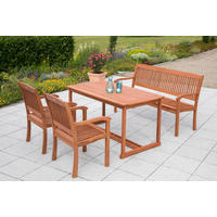 GARTENBANK 157/91/63,5 cm Eukalyptusholz   - Naturfarben, KONVENTIONELL, Holz (157/91/63,5cm) - Gardenson