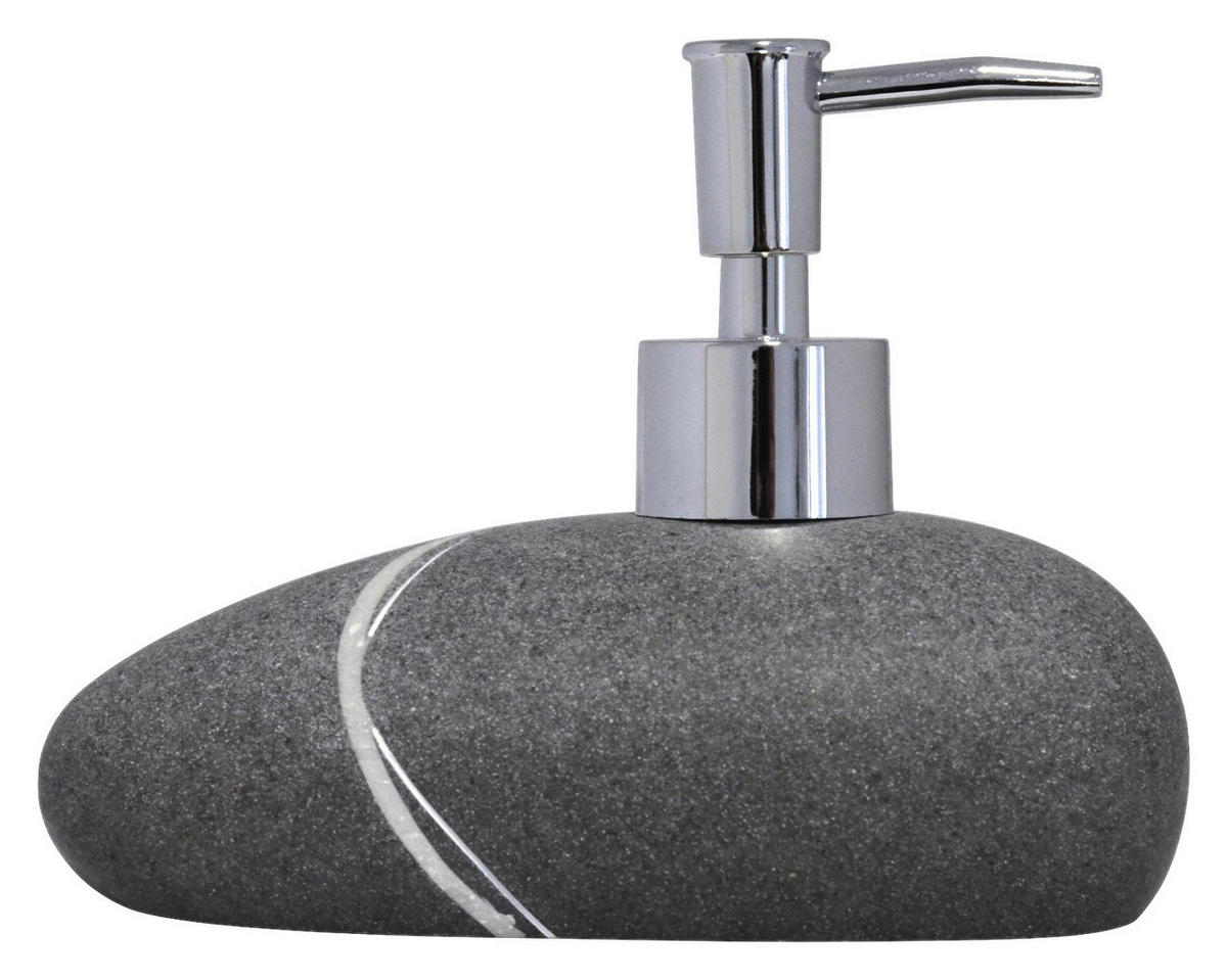 DÁVKOVAČ MÝDLA šedá - šedá, Basics, plast (15/11/10cm) - Sadena