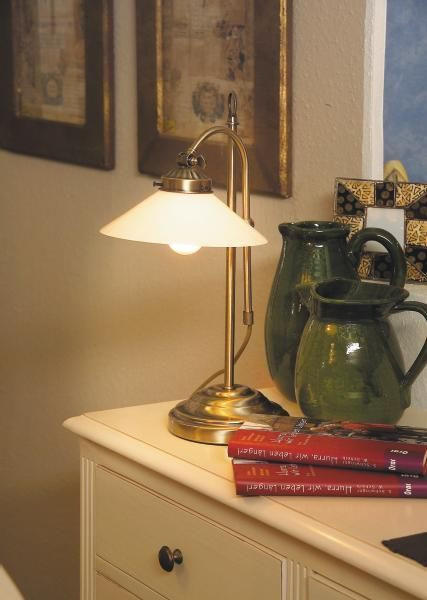 TISCHLEUCHTE 33/54 cm   - Weiß, LIFESTYLE, Glas/Metall (33/54cm)