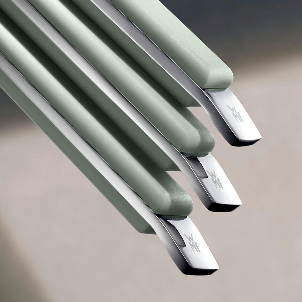 BESTECKSET Emotion 30-teilig Edelstahl  für 6 Personen  - Salbeigrün, Basics, Metall (12,5/12,5/25cm) - WMF