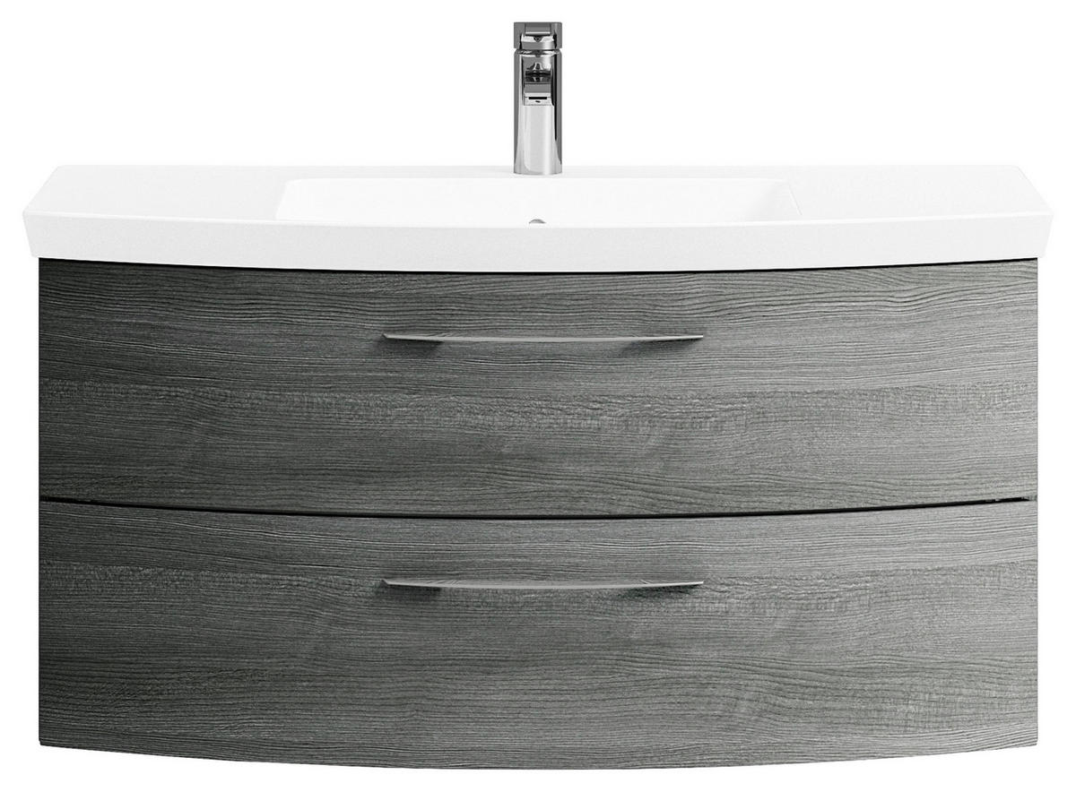 WASCHTISCHKOMBI 101 cm  - Chromfarben/Graphitfarben, KONVENTIONELL, Holzwerkstoff/Stein (101cm) - Pelipal