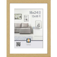RÁM NA OBRAZY, 1 foto 18 cm x 24 cm - prírodná farba, Basics, plast (20/26/2,5cm)