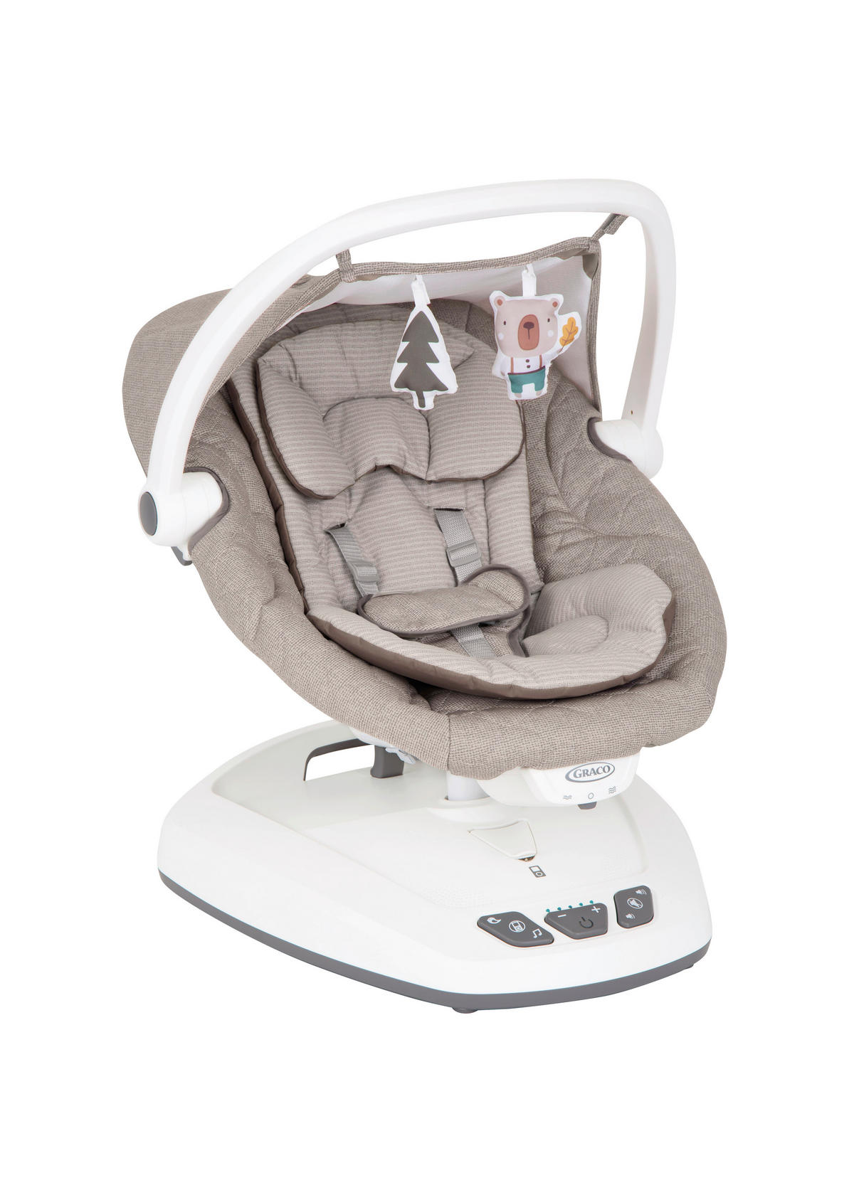 SCHAUKELWIPPE MOVE WITH ME  - Hellgrau/Weiß, Basics, Textil/Metall (69/52,5/67,5cm) - Graco