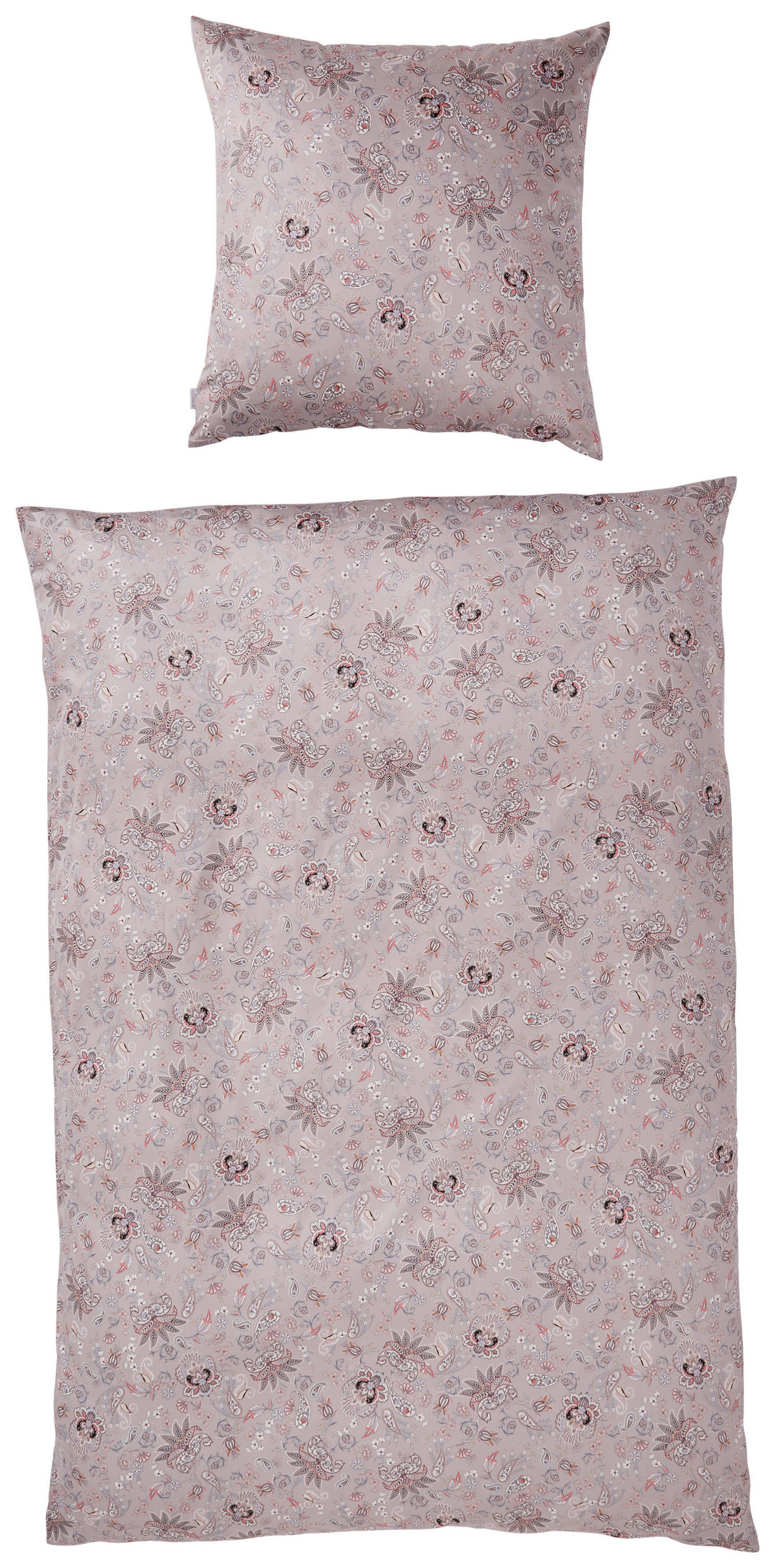 BETTWÄSCHE WERBEWARE Makosatin 155/220 cm  - Grau, KONVENTIONELL, Textil (155/220cm) - Estella