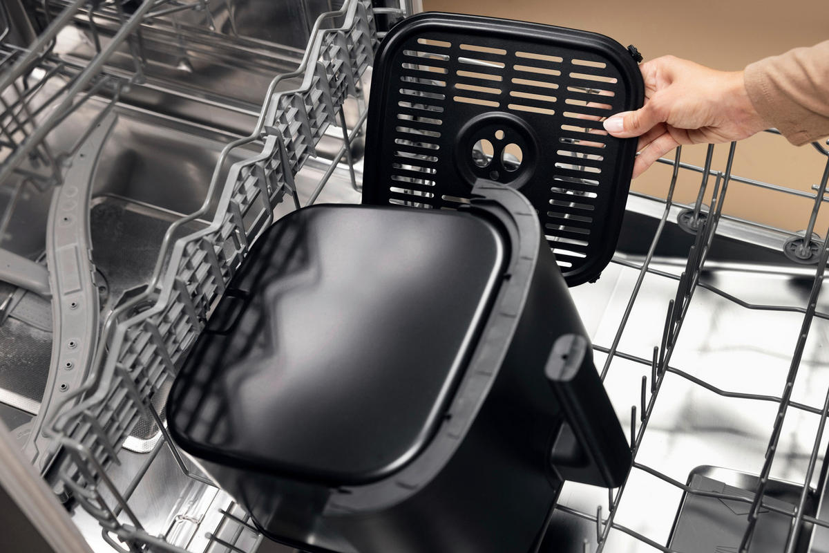 HEIßLUFTFRITTEUSE 7 l  - Schwarz, Trend, Kunststoff (29/31/38,7cm)