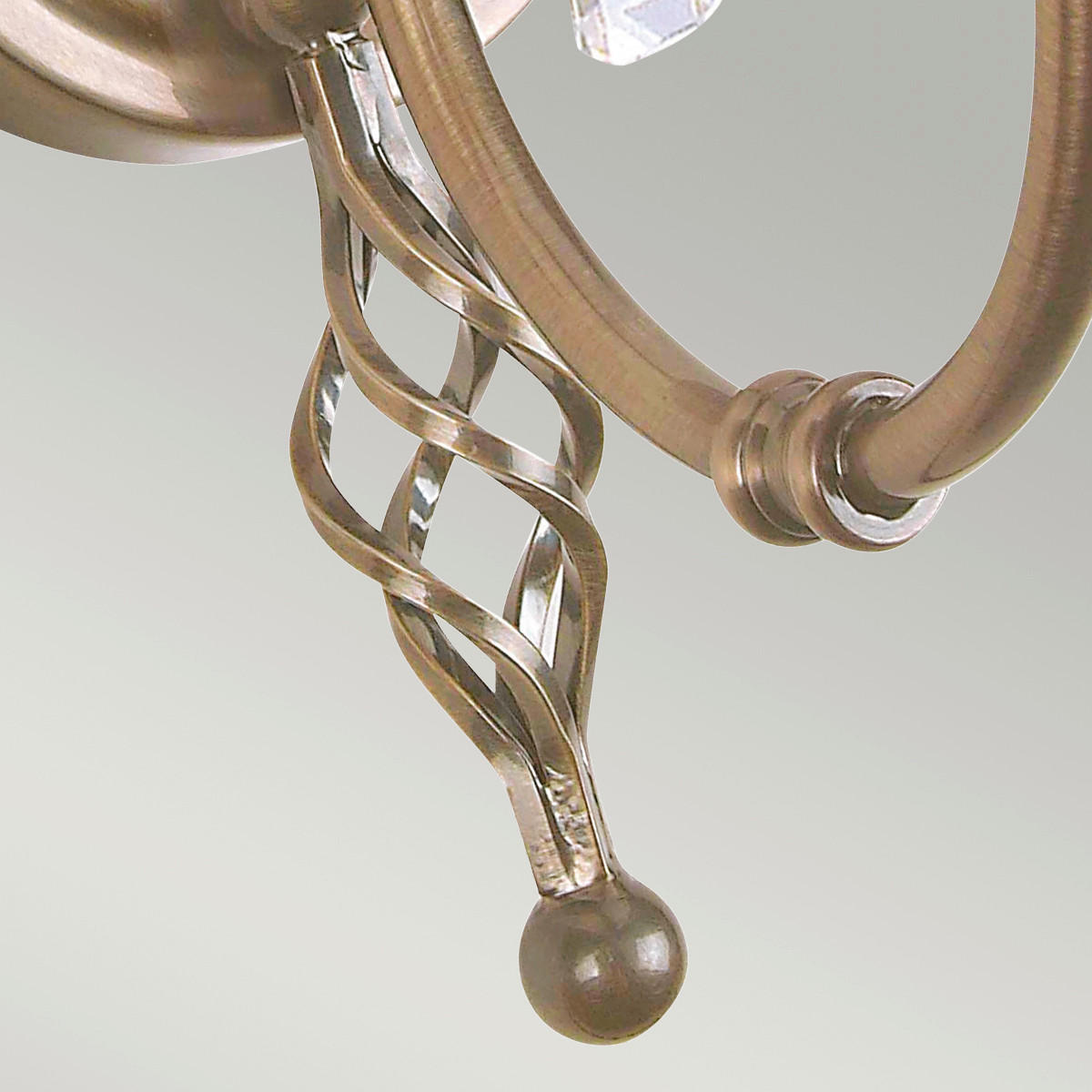 VÄGGLAMPA Elstead 10/22/21,5 cm   - mässingsfärgad, Klassisk, metall/glas (10/22/21,5cm) - Elstead Lighting