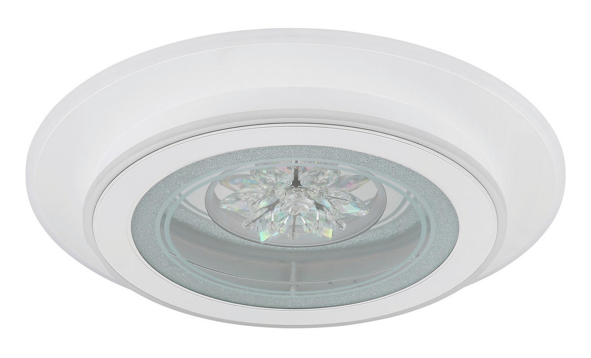 STROPNA LED-SVETILKA   //2700-6500 K/230 V/ - barve kroma/bela, Konvencionalno, kovina/umetna masa (46/6,5cm) - Globo