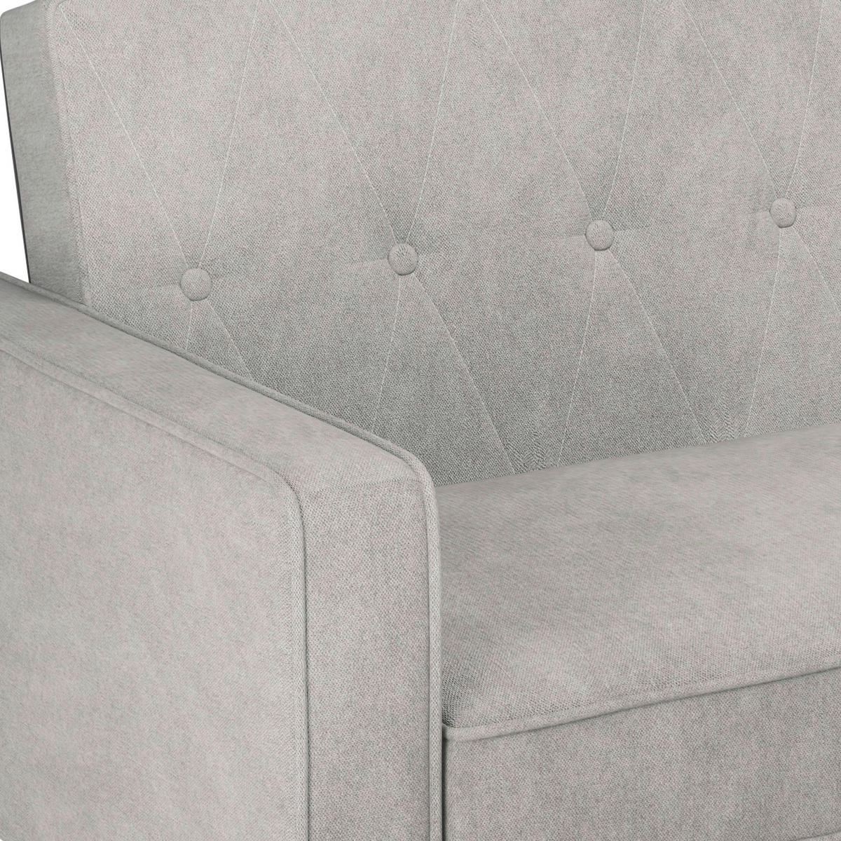 SCHLAFSOFA AARHUS in Webstoff Hellgrau Skandinavisch, Modern  - Hellgrau/Braun, Basics, Holz/Textil (213/81/86cm) - Livetastic