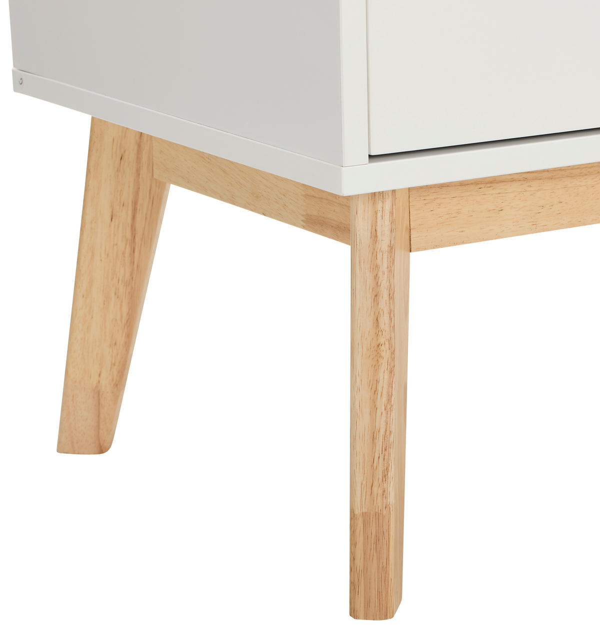VITRINE  in massiv Kautschukholz Naturfarben, Weiß - Weiß/Naturfarben, Design, Glas/Holz (80/149/40cm) - MID.YOU
