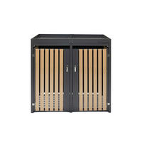 MÜLLTONNENBOX - Anthrazit/Naturfarben, Basics, Metall (84/125/134cm)