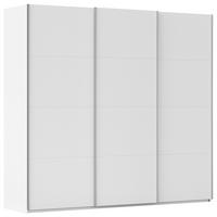 SCHWEBETÜRENSCHRANK 242/236/68 cm 3-türig Weiß  - Alufarben/Weiß, Basics, Holzwerkstoff/Metall (242/236/68cm) - Novel