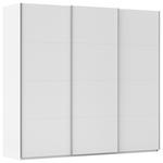 SCHWEBETÜRENSCHRANK 242/236/68 cm 3-türig Weiß  - Alufarben/Weiß, Basics, Holzwerkstoff/Metall (242/236/68cm) - Novel