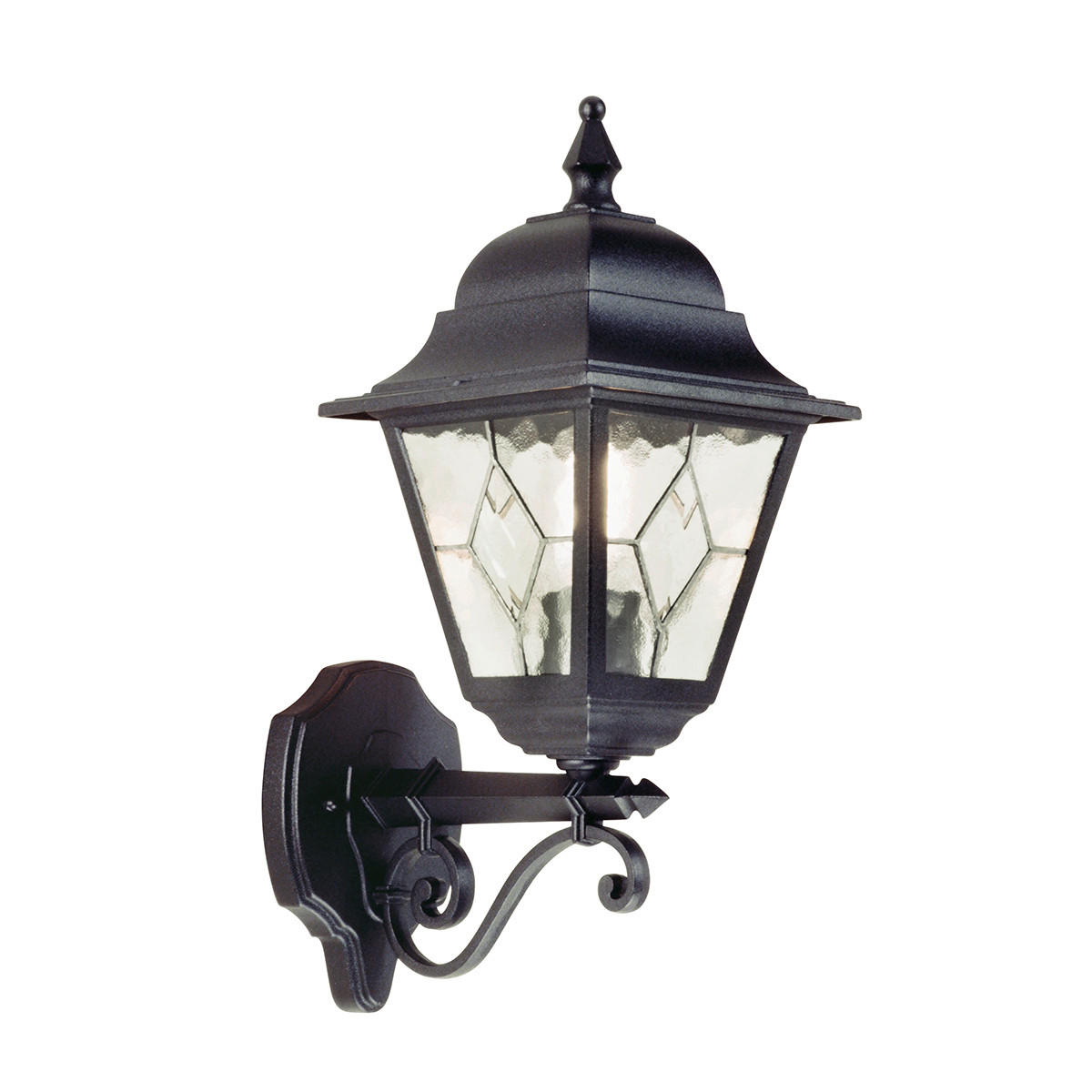 AUßENWANDLEUCHTE 18.4/45 cm   - Schwarz, Basics, Glas/Metall (18.4/45cm) - Elstead Lighting