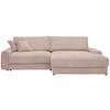 ECKSOFA in Cord Rosa  300/180 cm  - Schwarz/Rosa, MODERN, Kunststoff/Textil (300/180cm) - Carryhome