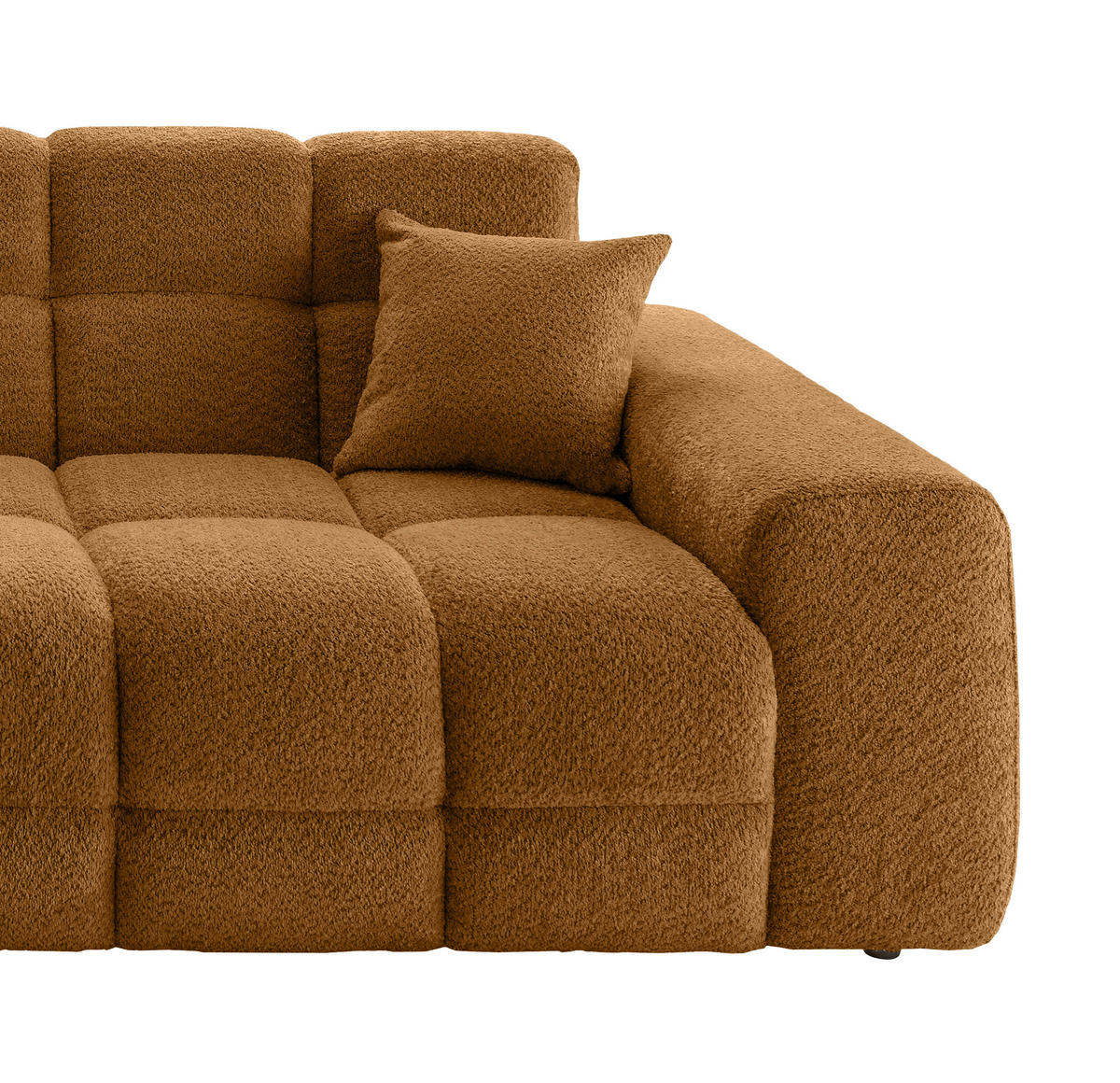 VIERSITZER-SOFA in Bouclé Goldfarben  - Goldfarben/Schwarz, MODERN, Kunststoff/Textil (300/87/120cm) - Livetastic
