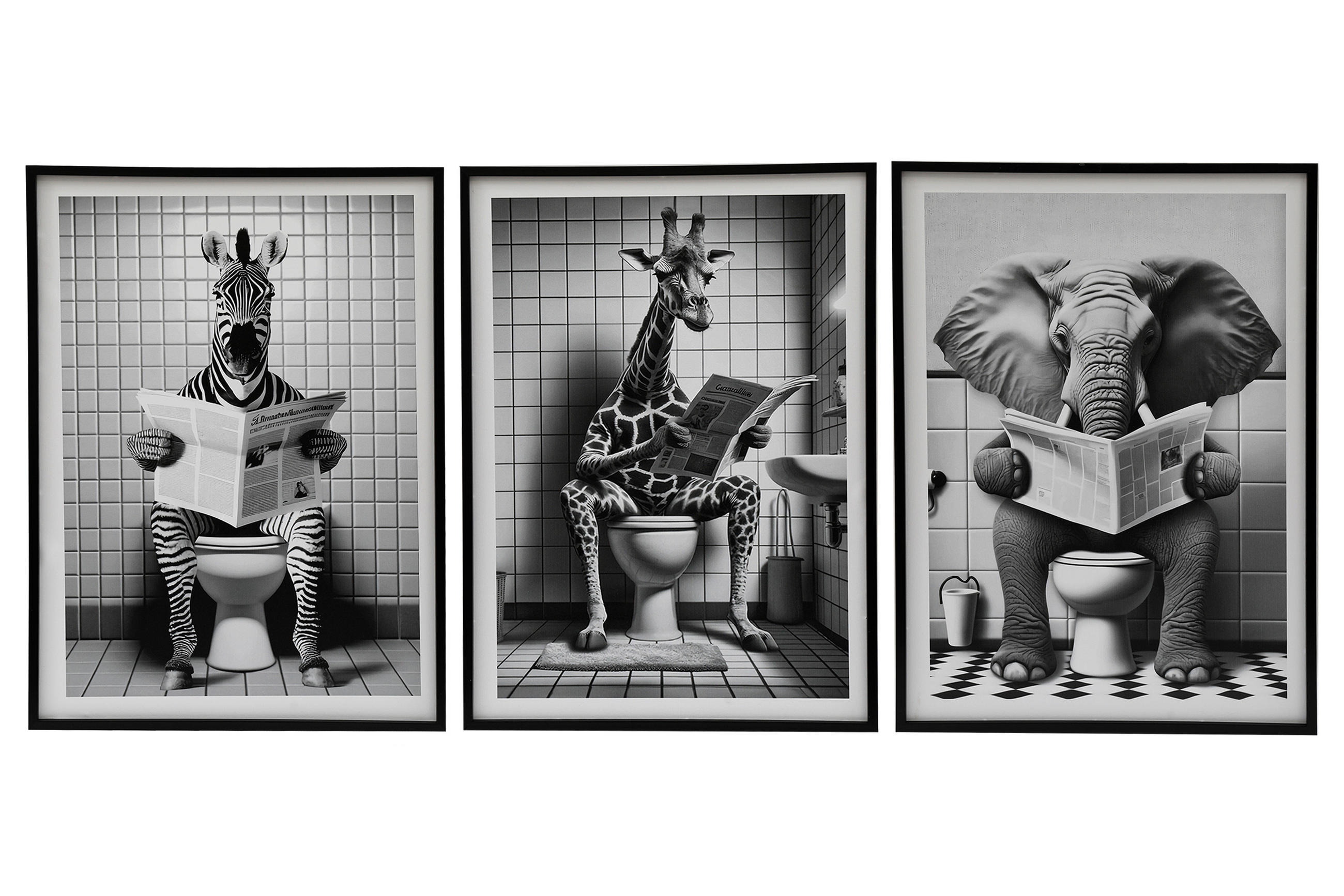 VÁSZONKÉP 45/60/2,5 cm  - fekete/fehér, Basics, faalapú anyag/textil (45/60/2,5cm)