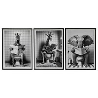 VÁSZONKÉP 45/60/2,5 cm  - fekete/fehér, Basics, faalapú anyag/textil (45/60/2,5cm)