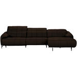 ECKSOFA in Echtleder Dunkelbraun  313/165 cm  - Dunkelbraun/Schwarz, Design, Leder/Metall (313/165cm) - Emilio Belluti