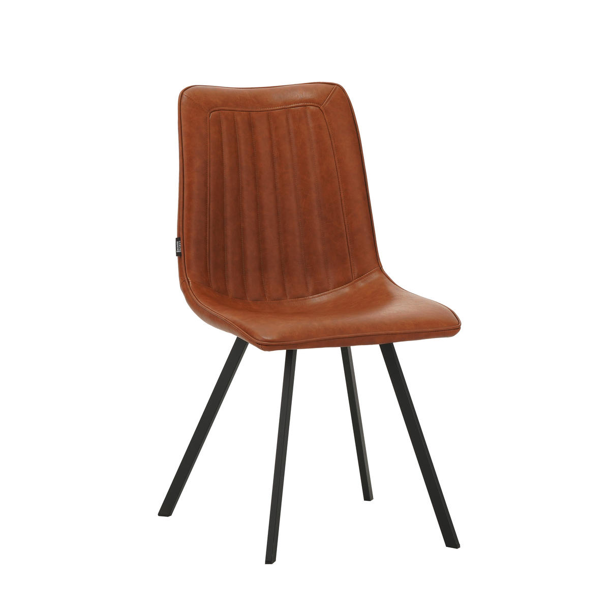 SADA STOLIČIEK 2 kus - čierna/koňaková, Modern, kov/textil (45,5/89,5/60cm) - MID.YOU