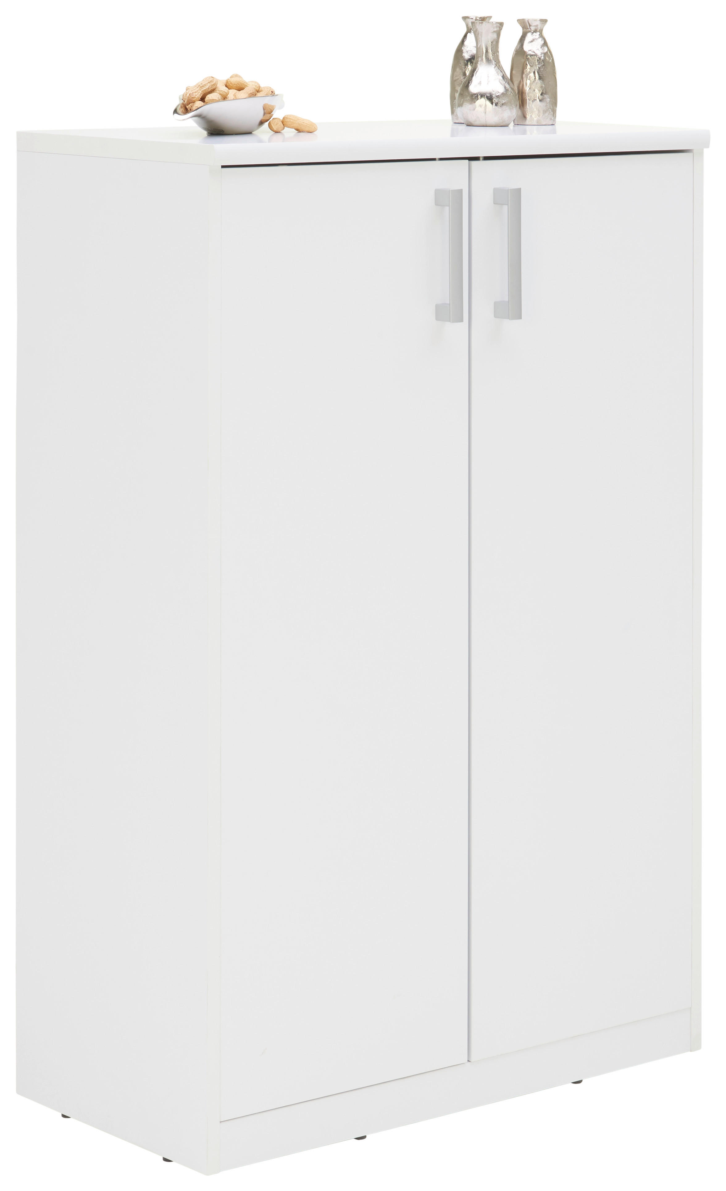 KOMMODE 72/110/36 cm  - Weiss/Silberfarben, Konventionell, Holzwerkstoff/Kunststoff (72/110/36cm) - Xora