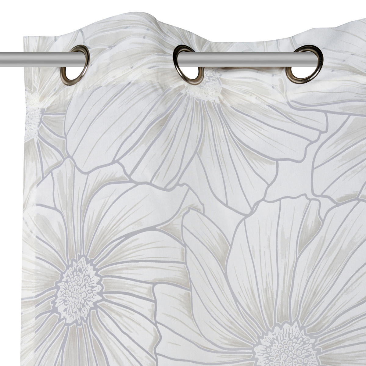 HOTOVÝ ZÁVĚS, poloprůhledné, 140/245 cm - šedá, Konvenční, textil (140/245cm) - Esposa