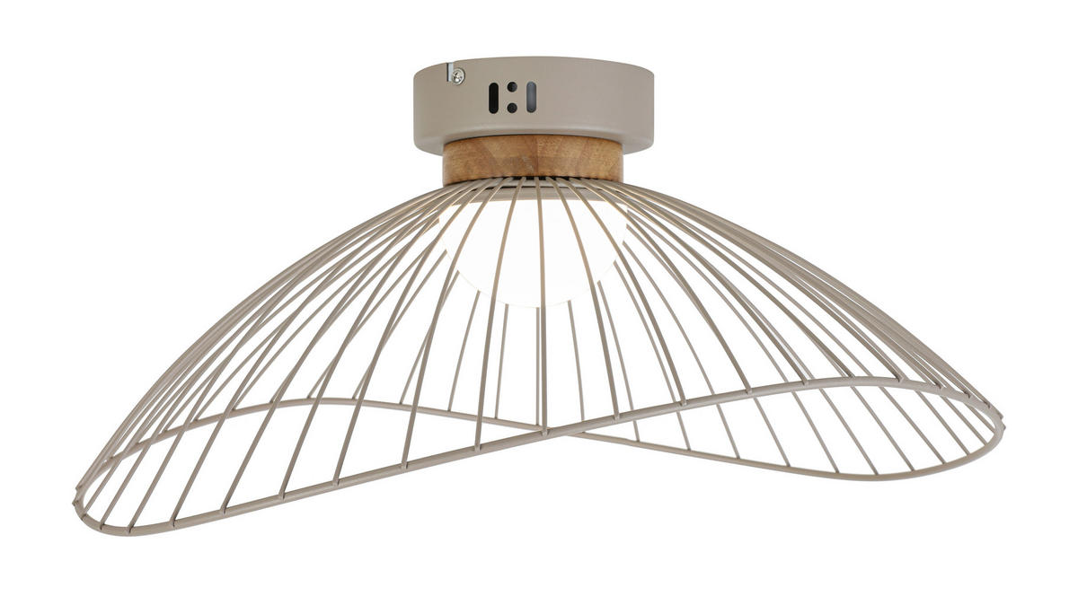 DECKENLEUCHTE 45/43/22,5 cm  - Sandfarben/Naturfarben, Trend, Holz/Kunststoff (45/43/22,5cm) - Collett's Monde