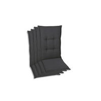 SESSELAUFLAGENSET in Anthrazit Uni  - Anthrazit, Basics, Textil (50/7/108cm)