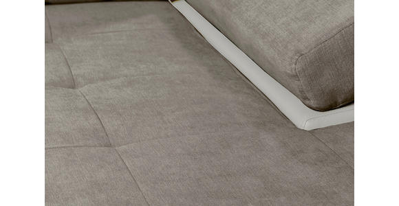 ECKSOFA  in Flachgewebe Weiß, Beige  271/175 cm  - Beige/Weiß, Design, Kunststoff/Textil (271/175cm) - Xora