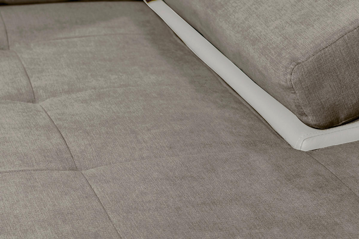 ECKSOFA JOY I -EXKLUSIV- TOP- - Beige/Weiß, Design, Kunststoff/Textil (271/175cm) - Xora