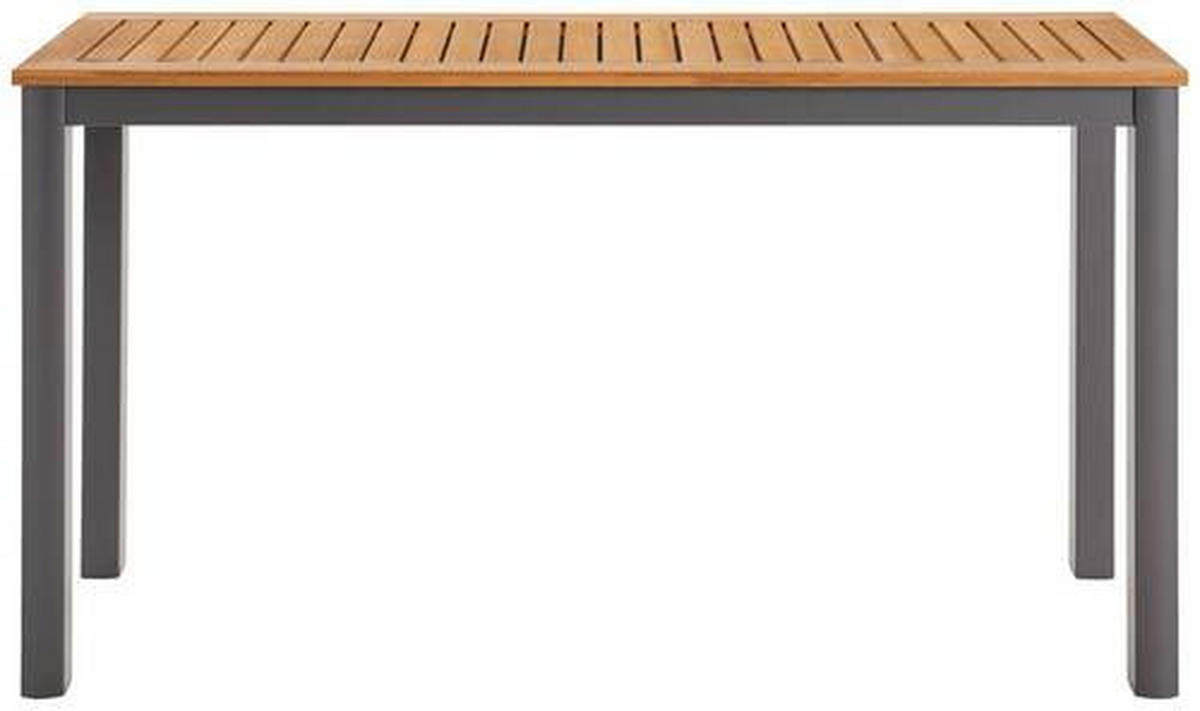 MIZA ZA BALKON les, kovina antracit, barve lesa evkaliptusa  - barve lesa evkaliptusa/antracit, Design, kovina/les (137/43/75cm) - Ambia Garden