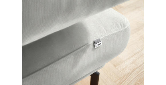 ECKSOFA in Chenille Ecru  305/224 cm  - Ecru/Schwarz, Design, Textil/Metall (305/224cm) - Dieter Knoll